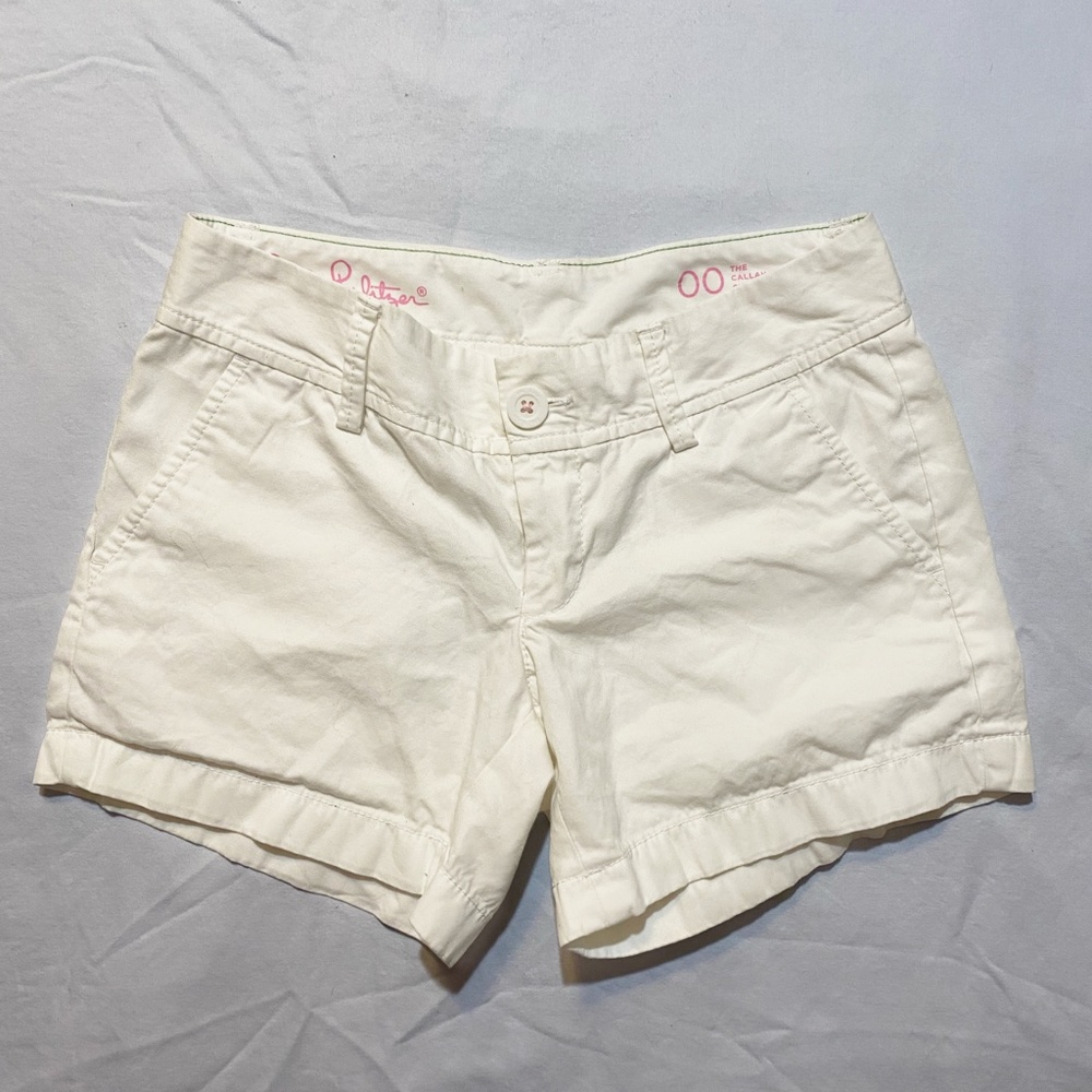 Lilly Pulitzer White Callahan Shorts- Size 00